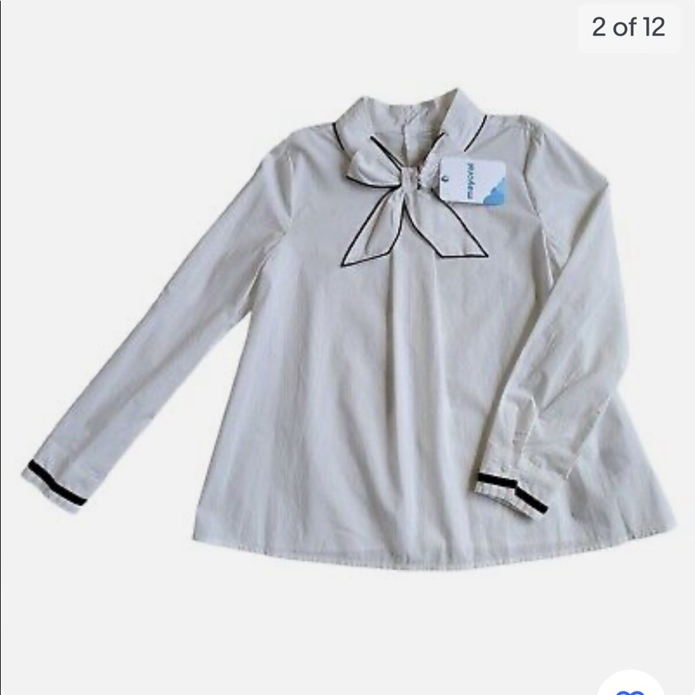 Mayoral white bow blouse